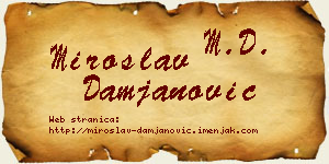 Miroslav Damjanović vizit kartica